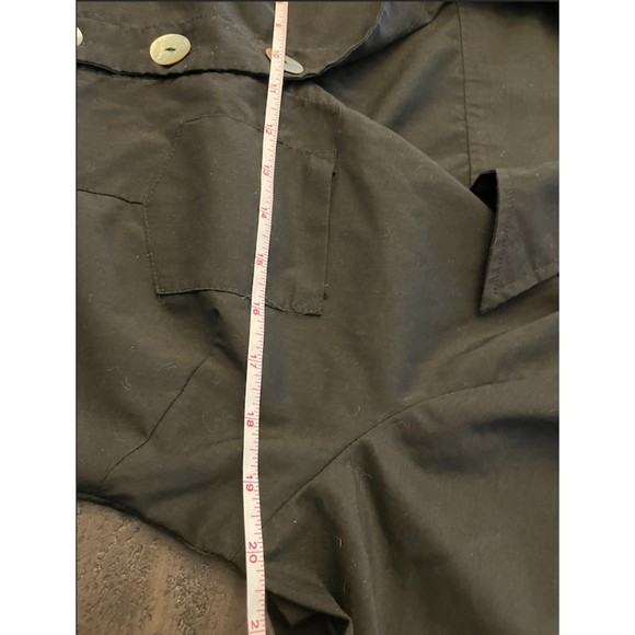 Studio V Black Button Up Fitted- Button Roll Sleeves -Sz M - Picture 9 of 10